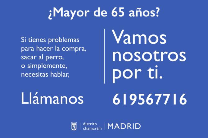 Teléfonos de contacto de la Junta de Chamartín.