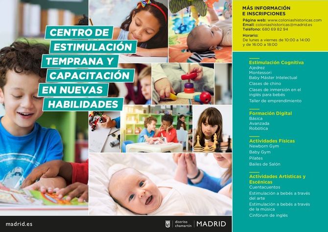 Talleres de 'newborn gym', 'baby music', 'baby art', inmersión lingüística en inglés para bebés, clases de chino, informática, ajedrez infantil o pilates para niños, entre las propuestas.