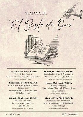 La Semana del Siglo de Oro arrancará el viernes 19, a las 12.00 horas, con la 'Corona Literaria Miguel de Cervantes', en la plaza de las Cortes, con la colaboración de la Casa Castilla La Mancha. 