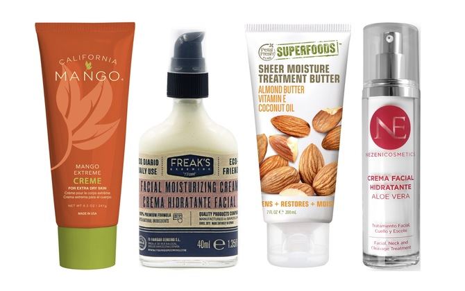 Cremas hidratantes de California Mango, Freak´s Grooming, Petal Fresh y Nezeni Cosmetics.