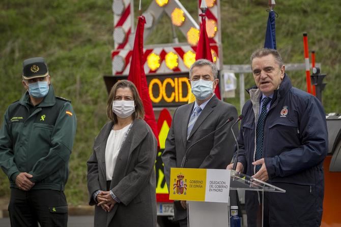 El delegado del Gobierno en Madrid, José Manuel Franco, durante la presentación del Plan de Fenómenos Adversos y Nevadas 2020-2021.