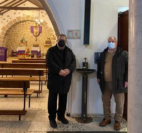 En la imagen, la instalación de la parroquia de San Antonio, en el municipio de Galapagar.