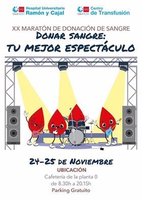 El Hospital Ramón y Cajal acoge este miércoles y jueves la XX Maratón de Donación de Sangre