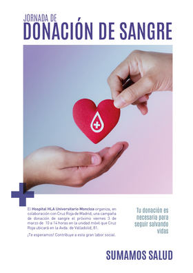 Maratón solidario de donación de sangre en el Hospital HLA Universitario Moncloa, este viernes