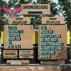 El festival Jardín de las Delicias despide el verano musical en Madrid, con Izal, Taburete, Rozalén o Miss Caffeina