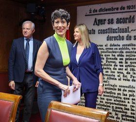 La ministra de Inclusión, Seguridad Social y Migraciones, Elma Saiz, en una reciente comparecencia en el Senado.