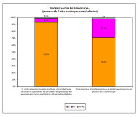 Los madrileños valoran el desarrollo educativo de sus hijos durante el confinamiento