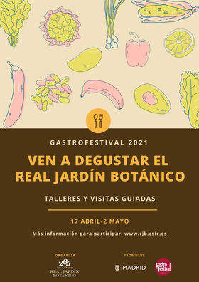 El Real Jardín Botánico se une al Gastrofestival, con talleres y visitas guiadas a partir del 17 de abril