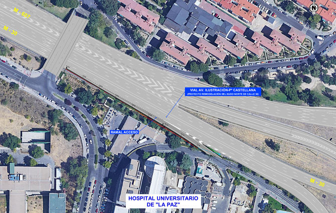 Con este nuevo acceso se reduce el tiempo de acceso de pacientes críticos desde la M-607 y M-30/Avenida de la Ilustración al hospital universitario.