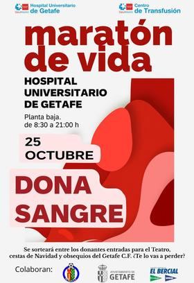 El Hospital Universitario de Getafe sorteará cestas de Navidad y otros obsequios entre los que donen sangre este martes