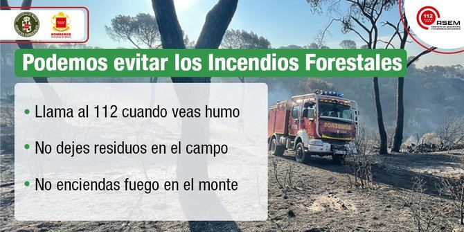 Avisar al 112 al avistar humo y no apagar el fuego solo, entre las recomendaciones ante un incendio