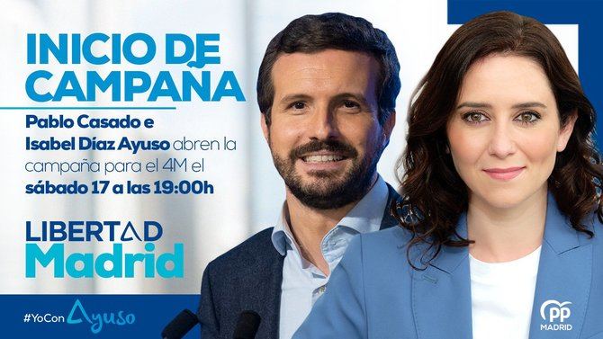 El PP ha proclamado que con estos comicios comenzará la 'reunificación del centro-derecha', pues creen que Ayuso puede frenar la subida de Vox y que Ciudadanos quedaría incluso fuera de la Asamblea.