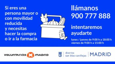 Voluntarios para ayudar a mayores de San Blas