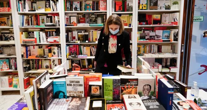 La consejera de Cultura, Turismo y Deporte del Gobierno regional, Marta Rivera de la Cruz, durante la Noche de los Libros de la Comunidad de Madrid 2020.