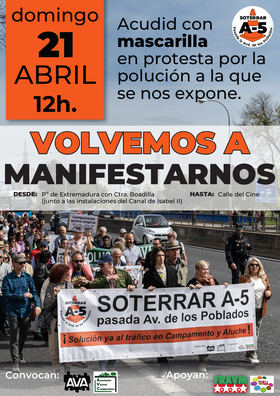 La manifestación se ha convocado a las 12.00 horas, en el cruce entre el paseo de Extremadura y la carretera de Boadilla.