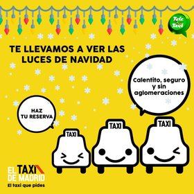 Taxistas madrileños enseñarán a los ciudadanos la iluminación navideña de la capital