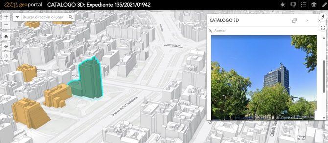 A través del Geoportal del Ayuntamiento, se podrán consultar los detalles de todos los edificios que se han incorporado al catálogo municipal como la Torre Picasso, la de Valencia, la casa de Arturo Soria, la Fundación Juan March o La Unión y el Fénix de la Castellana.