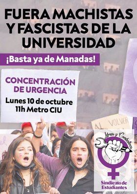 Concentración de rechazo al vídeo del Elías Ahúja del Sindicato de Estudiantes de Madrid