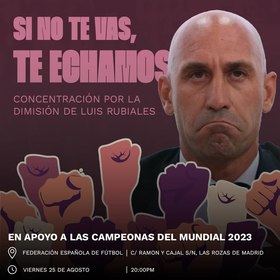 Concentraciones en la sede de la RFEF en Las Rozas y otras ciudades españolas para reclamar la dimisión de Rubiales