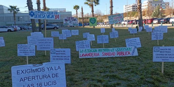 Previo a la manifestación convocada para el domingo, este miércoles se ha llevado a cabo una 'Plantación Reivindicativa' en los aledaños del Hospital Infanta Sofía, el de referencia para los municipios del eje de la autovía de Burgos A-1.