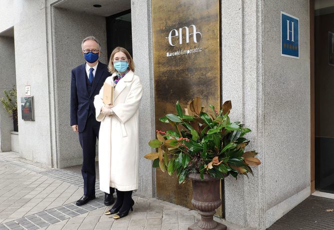 Marta Rivera de la Cruz, en su asistencia a la reapertura del hotel Barceló Emperatriz, tras haber permanecido cerrado durante meses por el impacto del Covid-19.