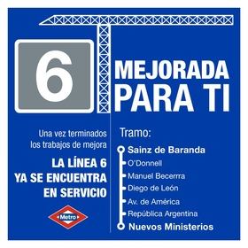 La línea 6 de Metro recupera el servicio entre las estaciones de Sainz de Baranda y Nuevos Ministerios