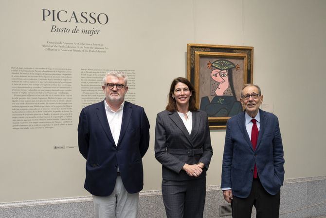 De izquierda a derecha: Miguel Falomir, Director del Museo Nacional del Prado, Christina Simmons, Executive Director American Friends of the Prado Museum y Javier Solana, Presidente del Patronato del Museo Nacional del Prado. 