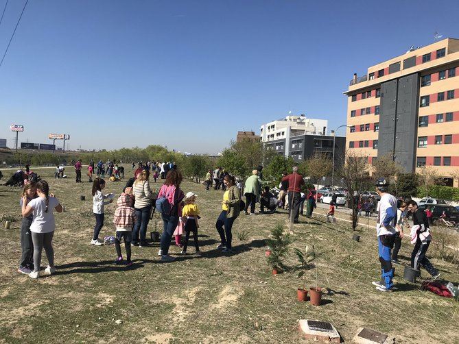 Los trabajos contemplan la creación de una franja verde natural que cumpla el doble objetivo de servir de aislamiento y protección entre el PAU de Carabanchel y la M-40 y acoger actividades de ocio y esparcimiento para los vecinos.