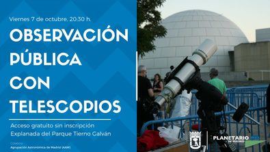 Los telescopios se instalarán en la explanada del parque Tierno Galván próxima a la entrada principal del Planetario de Madrid, y estarán situados dentro de una zona vallada. La entrada a la zona de observación será gratuita.