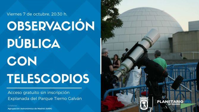 Los telescopios se instalarán en la explanada del parque Tierno Galván próxima a la entrada principal del Planetario de Madrid, y estarán situados dentro de una zona vallada. La entrada a la zona de observación será gratuita.