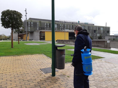 Desinfección diaria, en calles las calles de Pozuelo