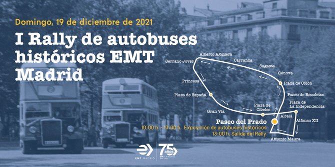 La EMT organiza un rally de autobuses históricos en el paseo del Prado este domingo