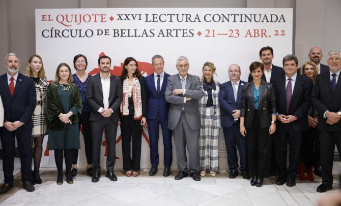 Se recupera la tradicional Lectura Continuada del Quijote, en el Círculo de Bellas Artes de Madrid