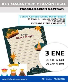 El día 3 de enero, los Reyes Magos recibirán en el Centro Cultural Emilia Pardo Bazán a niños y mayores que quieran entregar su carta.