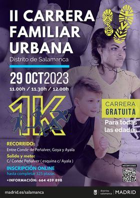 II Carrera Familiar Urbana, organizada por la JMD Salamanca, este domingo, 29 de octubre.