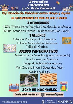 Los vecinos del distrito de Salamanca celebran los derechos de la infancia con una jornada de actividades gratuitas