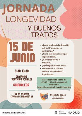 Los Servicios Sociales de la Junta de Salamanca organiza la jornada 'Longevidad y Buenos Tratos', en Guindalera