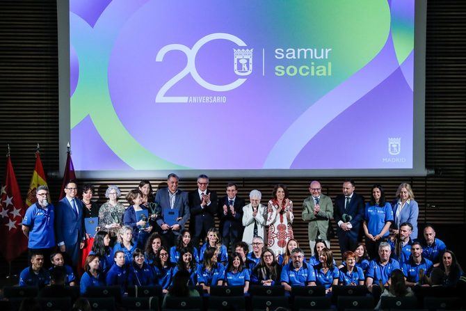 El acto de conmemoración de su creación y trayectoria de excelencia se celebró en junio, con la presencia del alcalde, José Luis Martínez-Almeida, acompañado por la vicealcaldesa de Madrid, Inma Sanz; el delegado de Políticas Sociales, Familia e Igualdad, José Fernández, y otros miembros de la corporación municipal, así como Alberto Ruiz Gallardón, alcalde de Madrid de 2003 a 2011, y Ana Botella, concejala de Empleo y Servicios a la Ciudadanía cuando se fundó Samur Social.