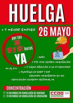 Sanidad y Educación unen fuerzas, a dos días del 28M por la recuperación de derechos y las 35 horas laborales