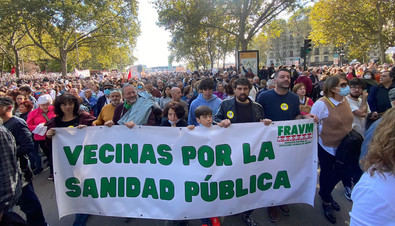 Madrileños en las calles, por la Sanidad Pública