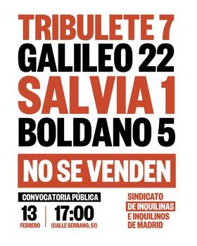 Vecinos y Sindicato de Inquilinas han organizado este martes una protesta para evitar la compra de tres edificios en la capital