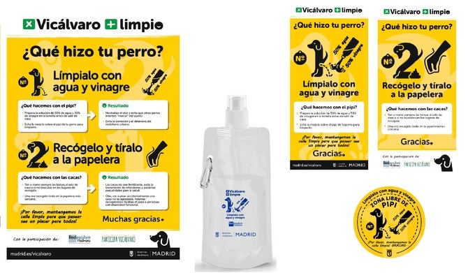 La campaña de convivencia vecinal se acompaña además de cartelería y folletos informativos, así como pegatinas identificativas de ‘zona libre de pipí’, que también se distribuirán en los comercios colaboradores.