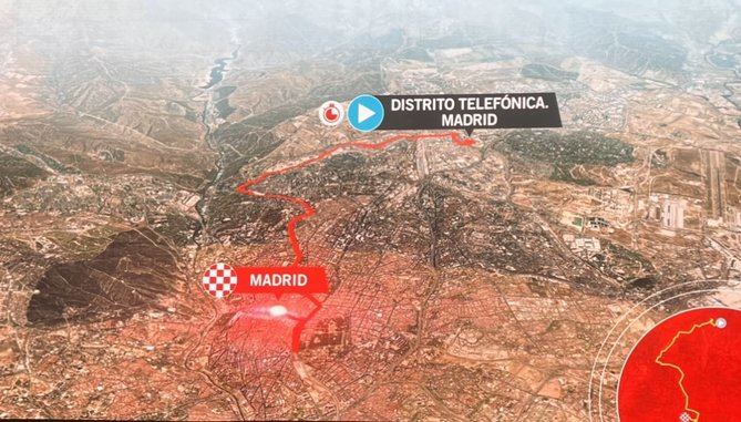 La final de la Vuelta'24 será una 'crono' de 22 kilómetros, con salida desde el Distrito Telefónica, en Fuencarral-El Pardo