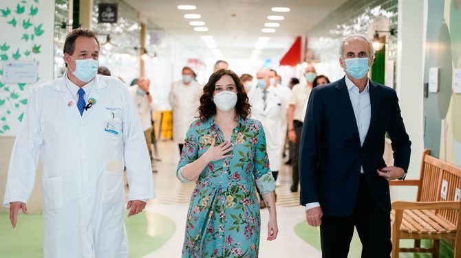 La presidenta, Isabel Díaz Ayuso, anunció que la ampliación del Niño Jesús empezará antes de fin de año, a coste cero.