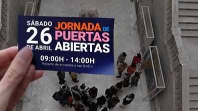 A partir de las 8.45 horas, se entregarán, por riguroso orden de llegada, entradas numeradas y limitadas que permitirán el acceso de grupos de visitantes desde las 9.00 hasta las 14.00 horas.