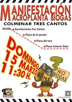 La cuarta manifestación contra la planta de biogás se desarrollará este domingo, 15 de marzo, a partir de las 11.30 horas, desde la plaza del Ayuntamiento tricantino hasta la plaza de Antonio Gala.