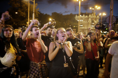 Protestas por la vivienda, en Cibeles