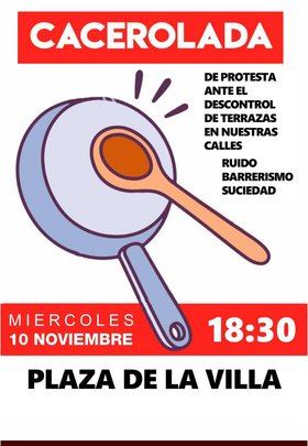 Vecinos de Centro protestarán este miércoles con una cacerolada contra 'el ruido y la invasión de aceras' de las terrazas COVID