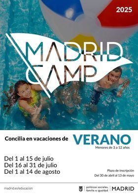 En total, el área de Políticas Sociales Familia e Igualdad ofrecerá este verano 16.975 plazas, un 14% más que en el periodo estival de 2024.