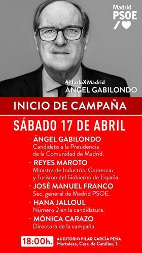 Gabilondo inicia campaña en Hortaleza, alejado de la confrontación y decidido a acabar con 'el Gobierno de Colón'